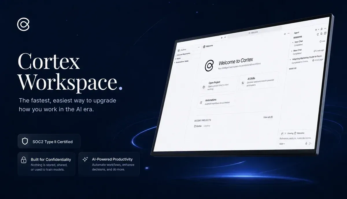 Cortex Workspace floating monitor layout for multi-workflow accounting tasks