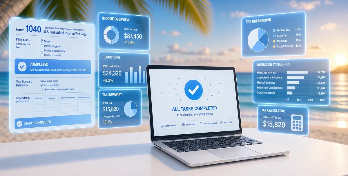 Cortex Workspace automating tax document extraction on a local desktop
