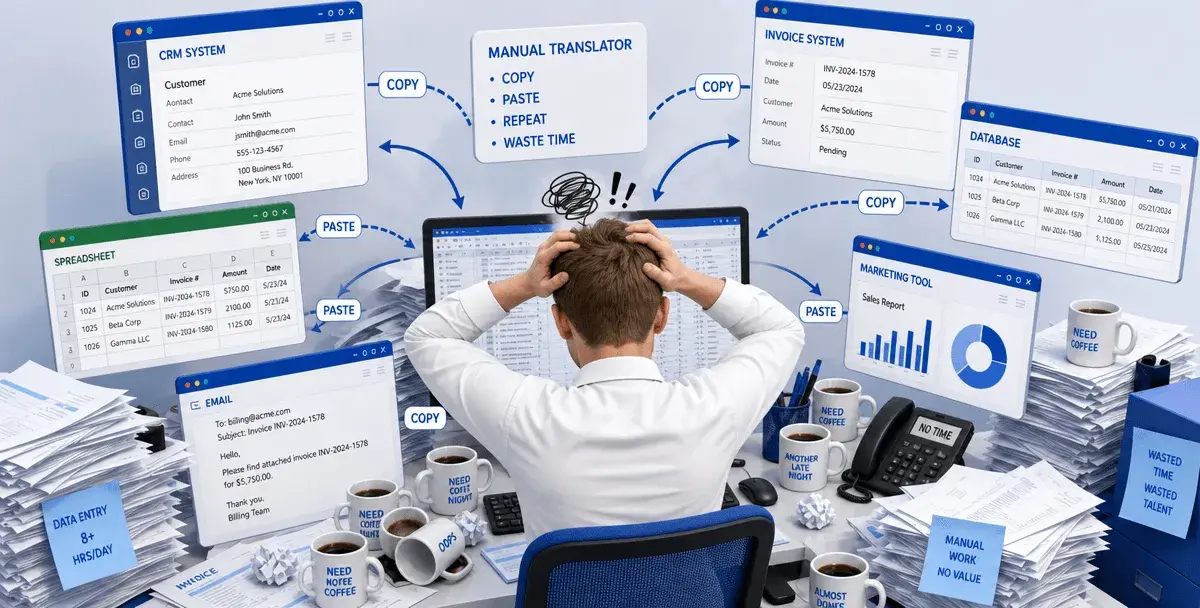 Workday 2026 study — office workers waste time copying data between disconnected software tools